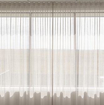 Pleated White Sheer Curtains